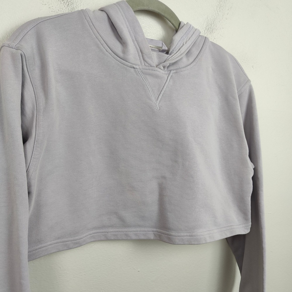 Lululemon All Yours Cropped Hoodie Womens Small Iced Iris Lavender Purple Lounge - Picture 3 of 9